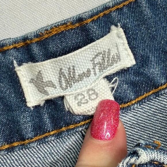 Others Follow Embroidered Frayed Denim Jean Shorts - Picture 4 of 8